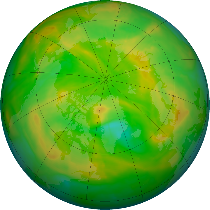 Arctic ozone map for 05 June 2009